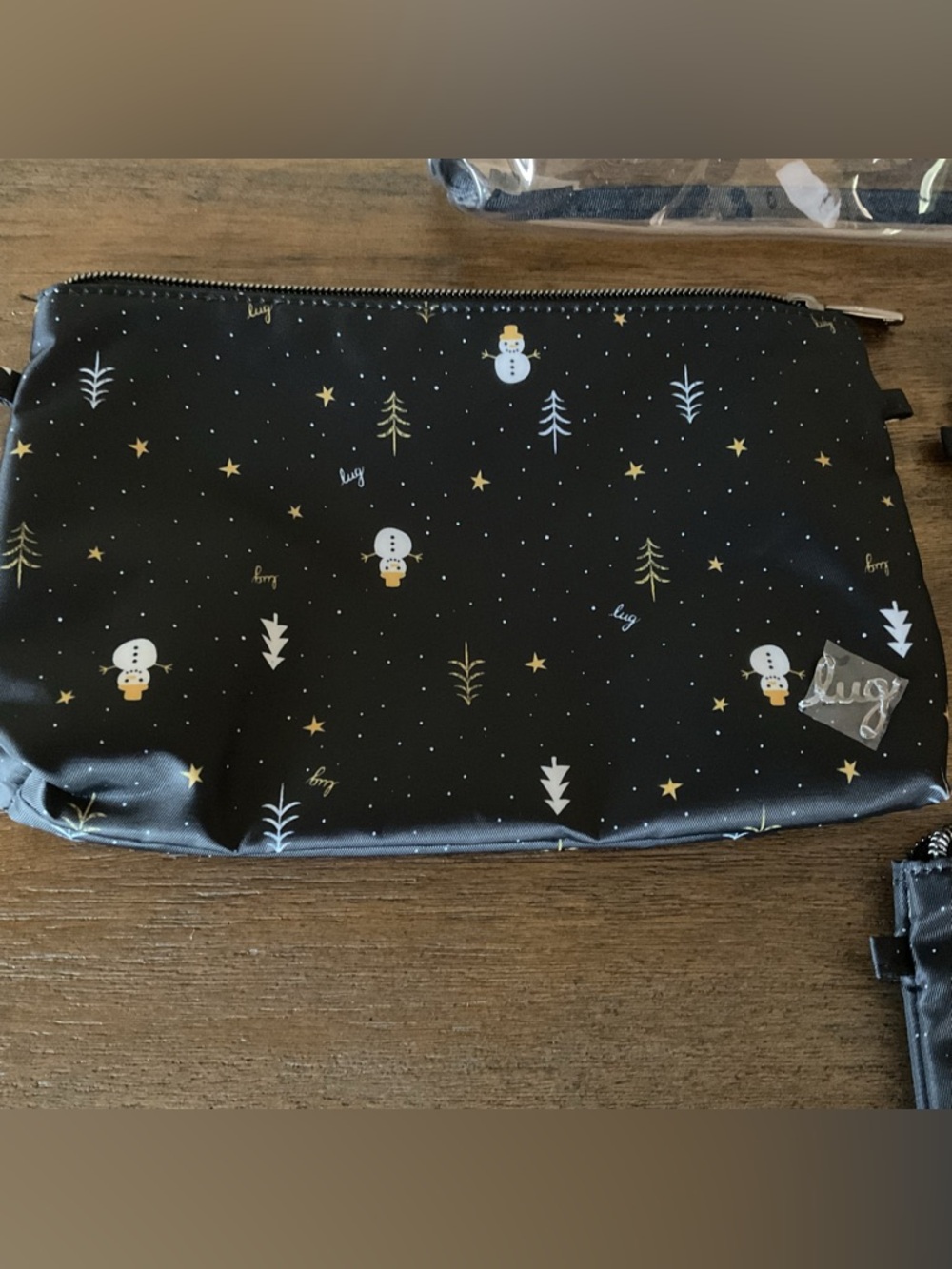 Lug Tackle 4pc Storage Pouches. Black Snowman print. NWT - Picture 8 of 8